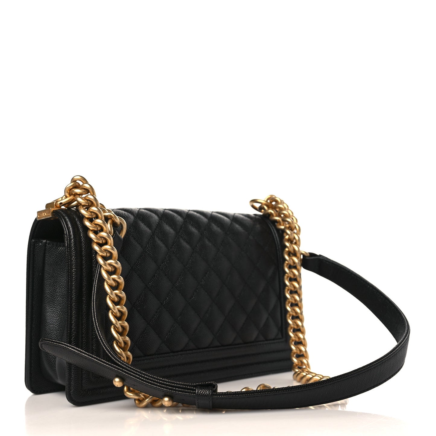 Caviar Quilted Medium Boy Flap Black