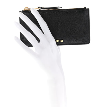 Miu Miu Madras Colour Zip Wallet Black Fuoco 2 of 7
