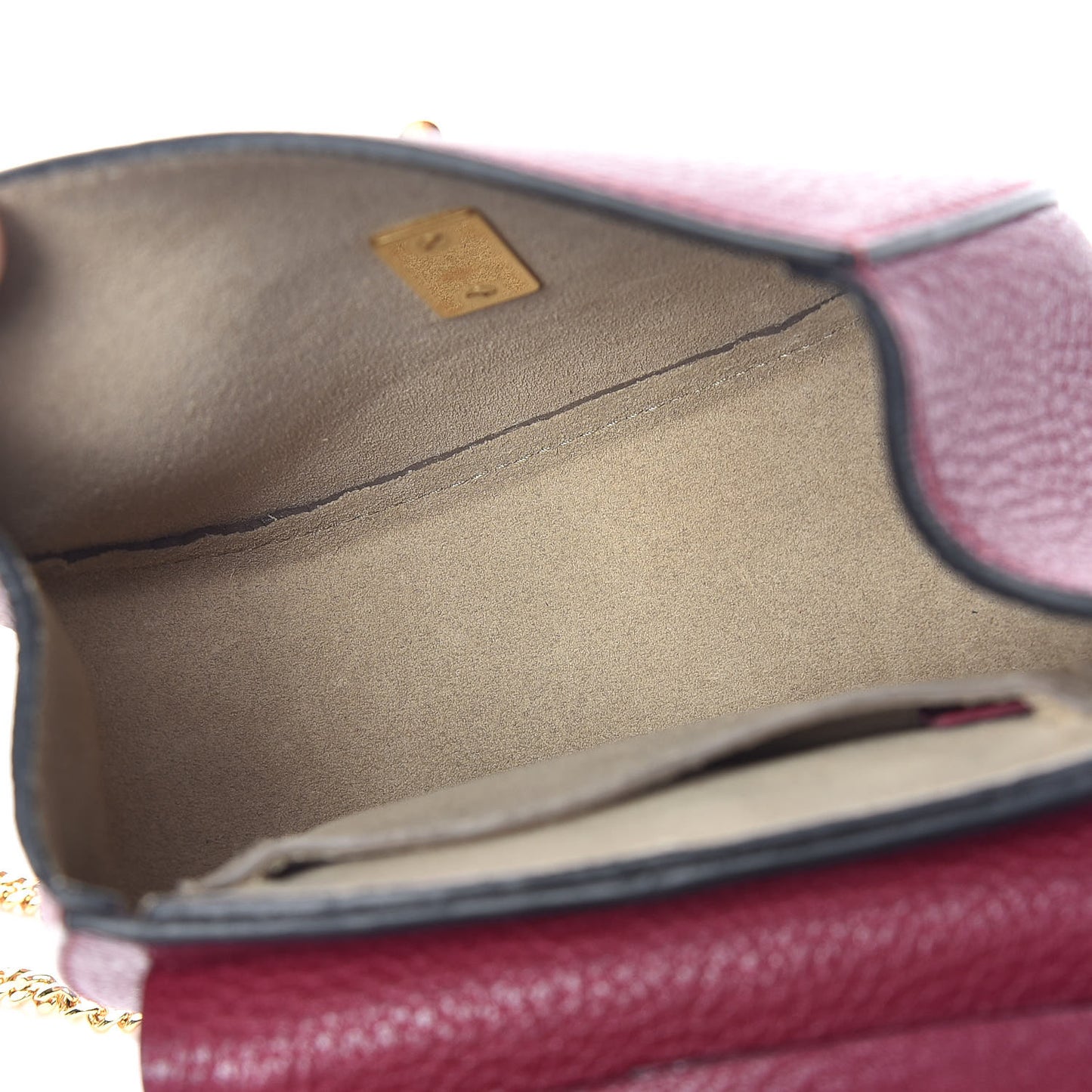 Grained Lambskin Nano Drew Shoulder Bag Wine Purple
