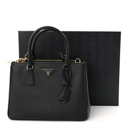 Prada Saffiano Small Galleria Double Zip Tote Black 10 of 10
