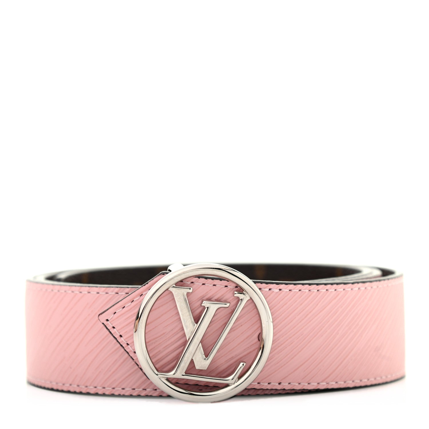 Louis Vuitton Monogram Epi 35mm LV Circle Reversible Belt 90 36 Rose Ballerine 2 of 7
