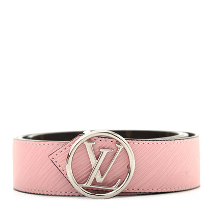 Louis Vuitton Monogram Epi 35mm LV Circle Reversible Belt 90 36 Rose Ballerine 2 of 7