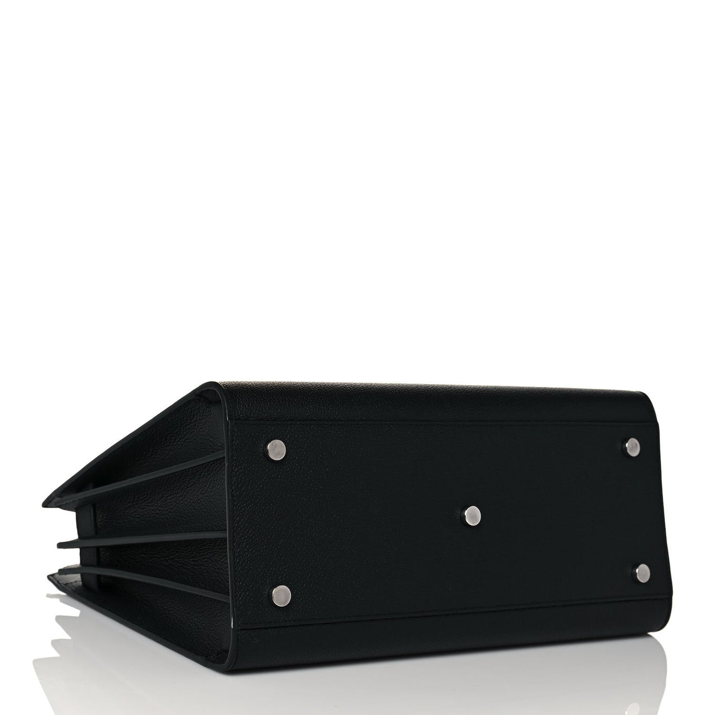Grained Calfskin Small Sac De Jour Black