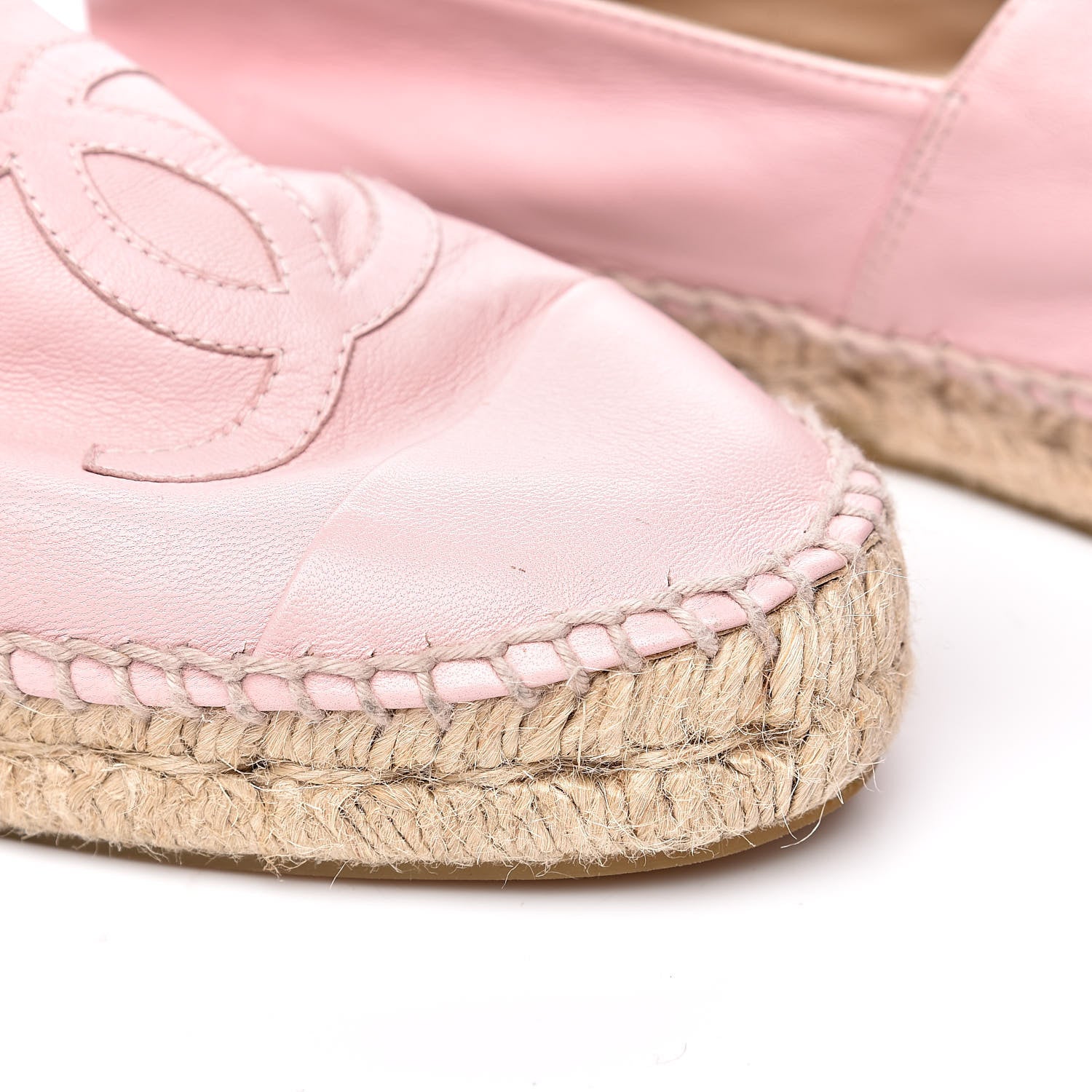 Chanel Lambskin CC Espadrilles 39 Light Pink 9 of 11