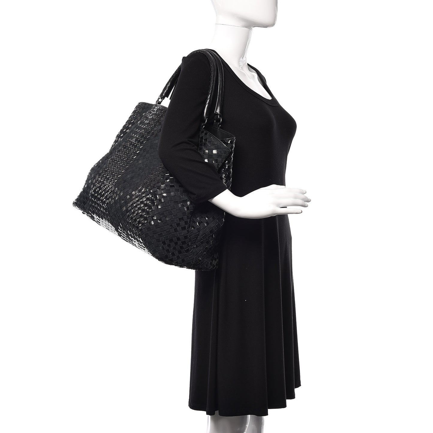 Intrecciato Rugiada Vintaga Shopper Black