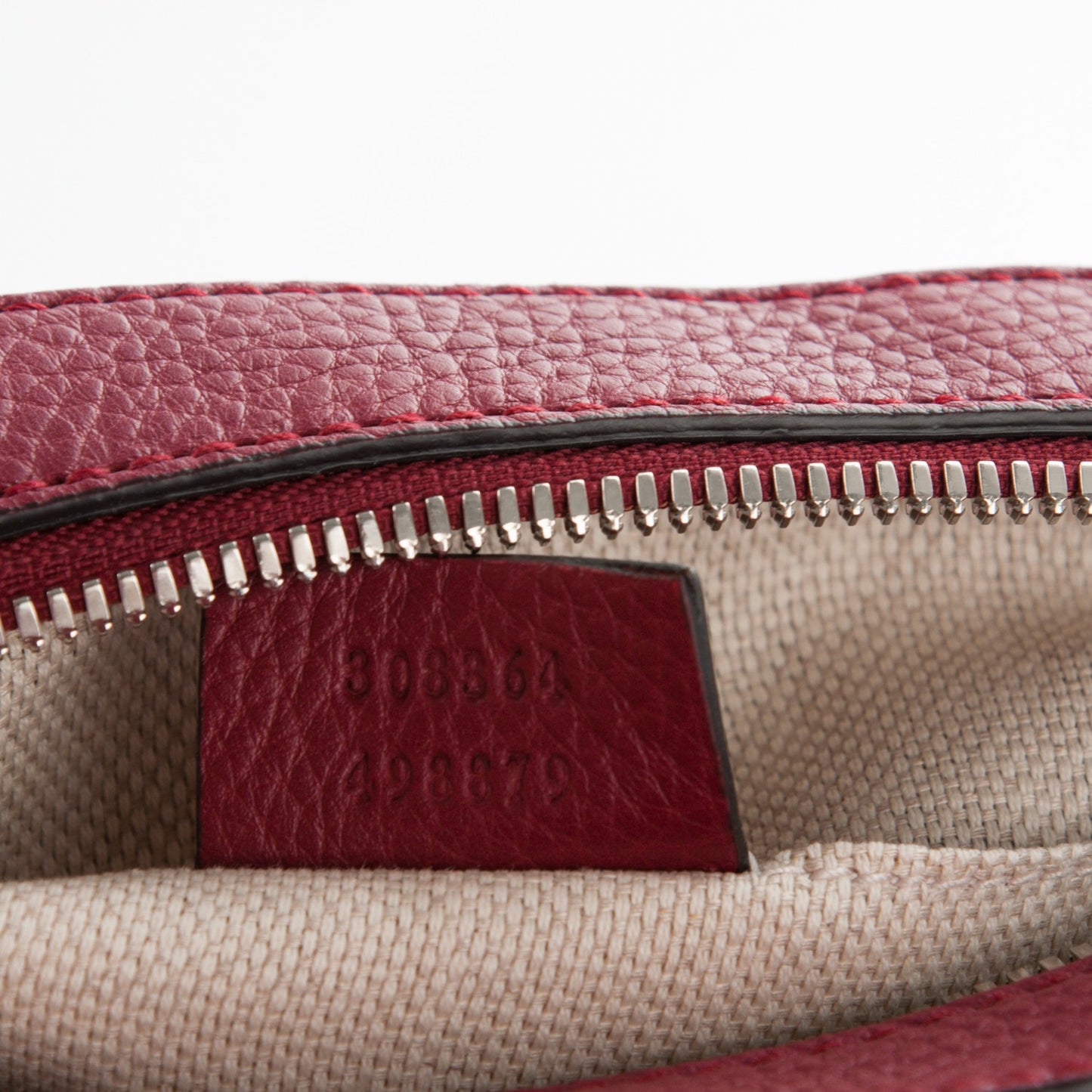 Pebbled Calfskin Studded Small Soho Disco Bag Soft Burgundy