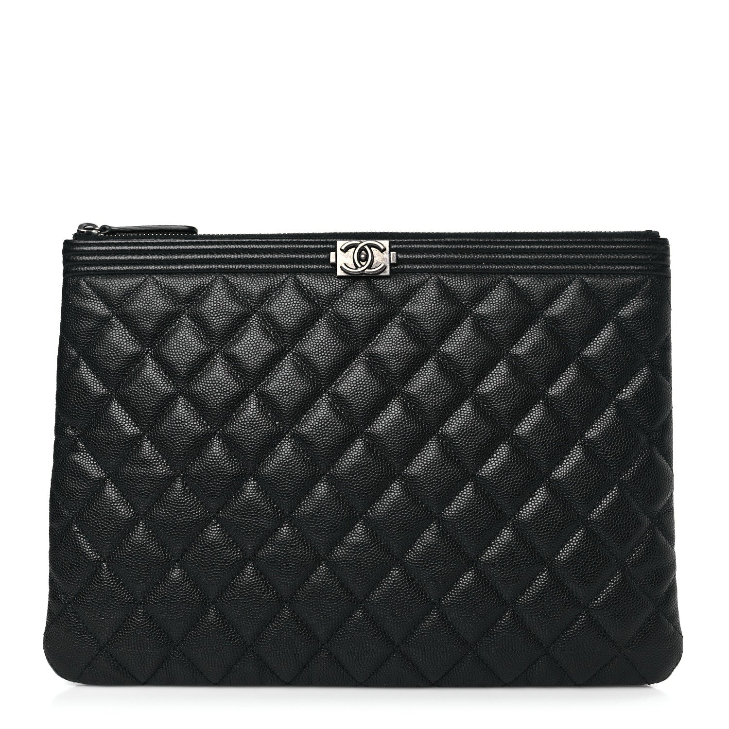 Chanel Caviar Quilted Medium Boy Cosmetic Case Black 1 of 9