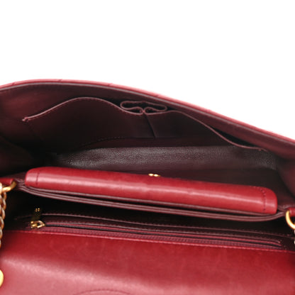 Chanel Lambskin Quilted Jumbo Coco Vintage Flap Burgundy 6 of 22