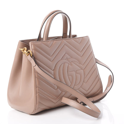 Gucci Calfskin Matelasse Small GG Marmont Tote Porcelain Rose 4 of 8
