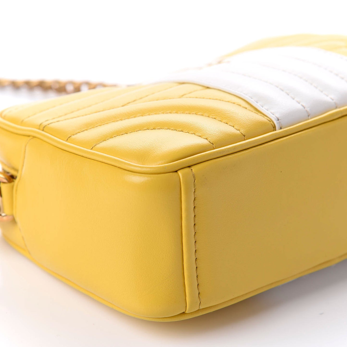 Soft Calfskin Diagramme Crossbody Bag Soleil Bianco