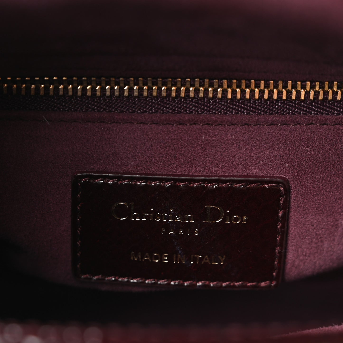 Snakeskin Small Lady Dior Deep Amaranth