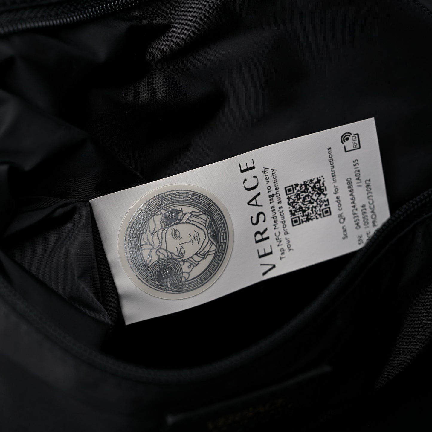 Nylon Medusa Tote Flamingo Black