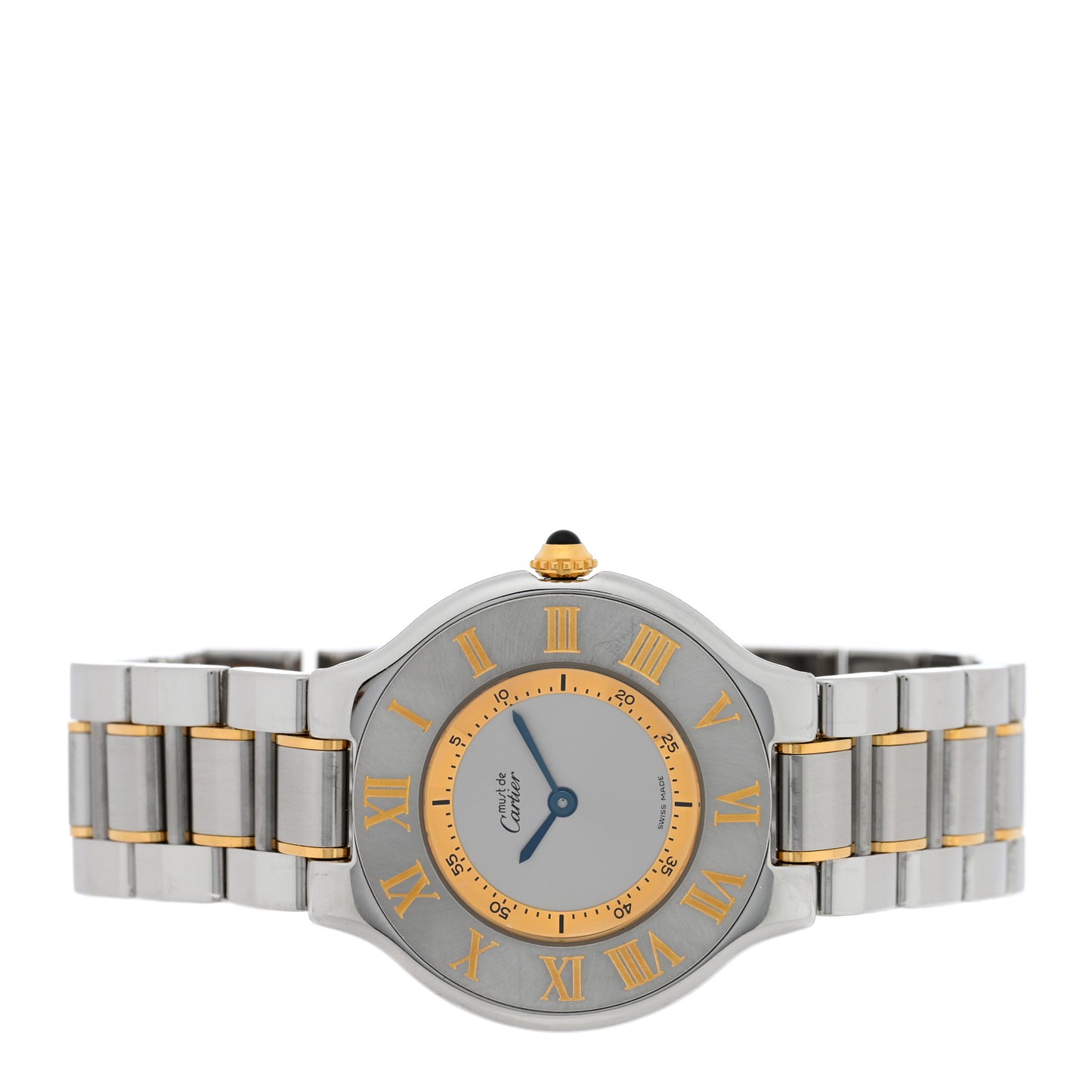 Stainless Steel 18K Yellow Gold 31mm Must De 21 Quartz Watch