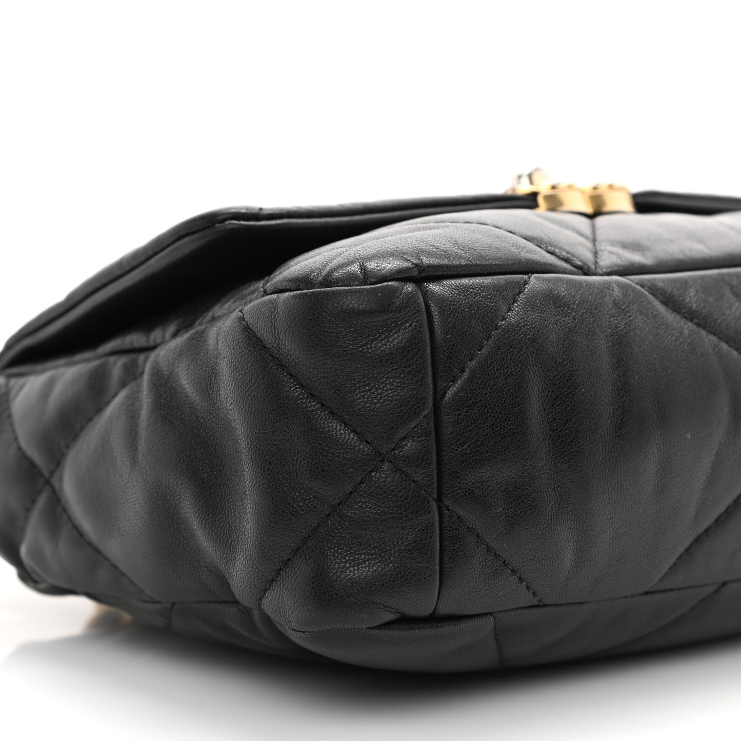 Goatskin Quilted Medium Chanel 19 Flap Black