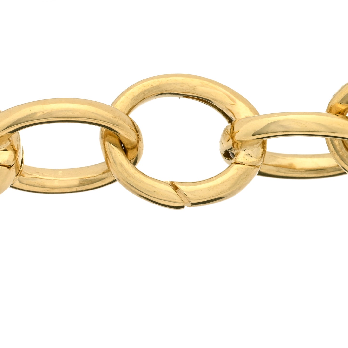 18K Yellow Gold Oval Link Bracelet