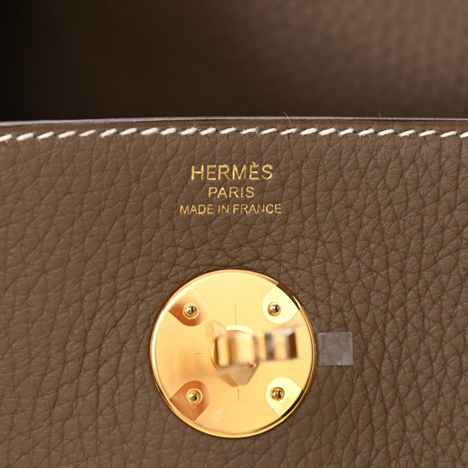 Hermes Taurillon Clemence Lindy 26 Etoupe 6 of 10
