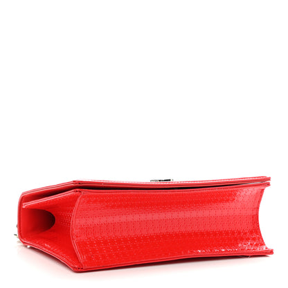 Christian Dior Patent Micro-Cannage Medium Diorama Flap Bag Red 3 of 10