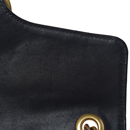 Gucci Calfskin Matelasse Studded Medium GG Marmont Shoulder Bag Black 9 of 12