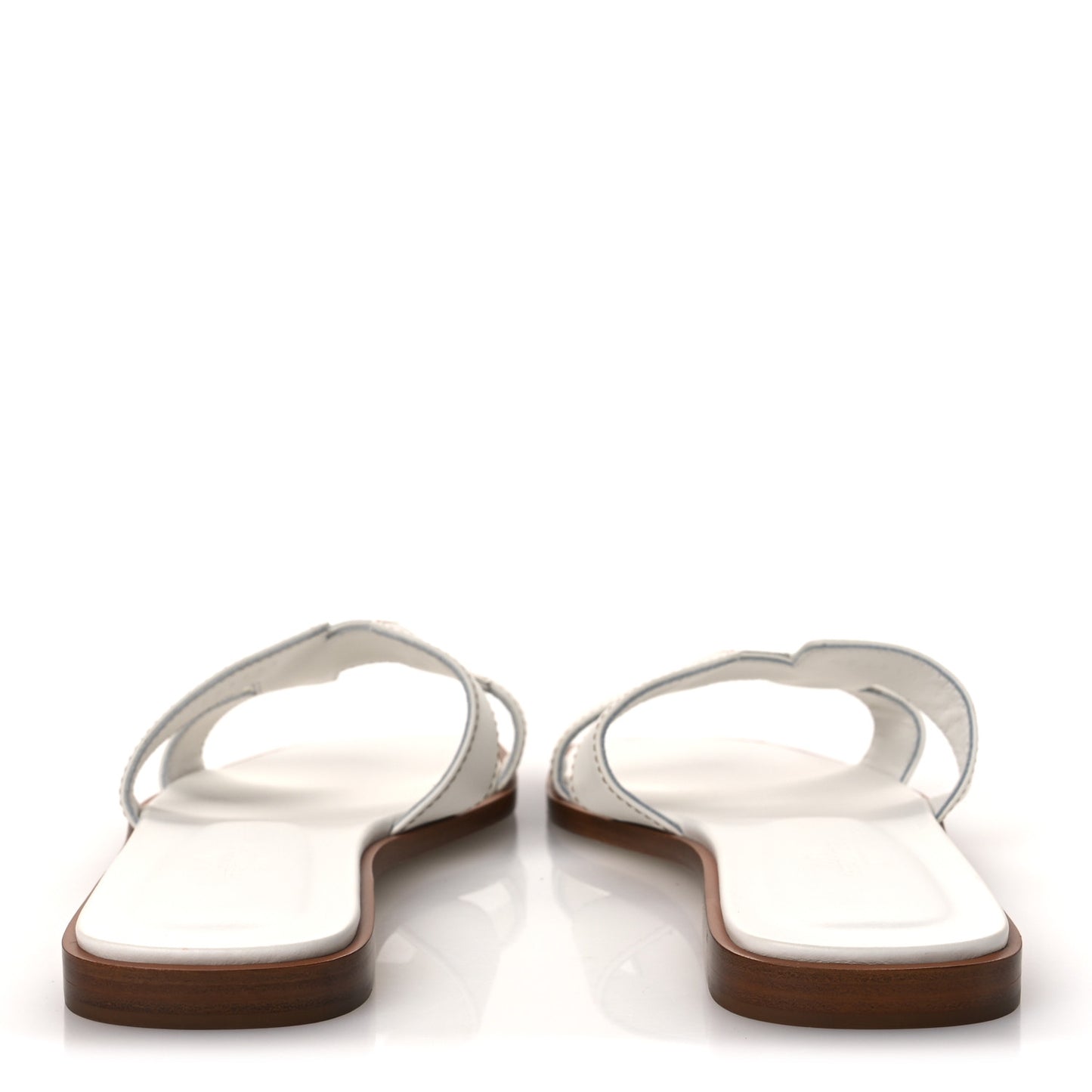 Box Calfskin Oran Sandals 38 White