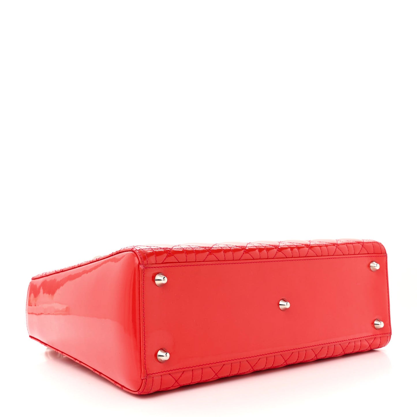 Patent Cannage Large Lady Dior Fuchsia