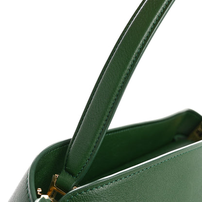 Salvatore Ferragamo Calfskin Medium Hug Soft Shoulder Bag Forest Green 11 of 11