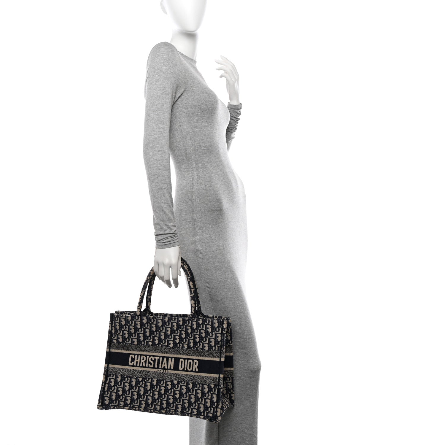 Christian Dior Oblique Medium Book Tote Blue Multicolor 2 of 14