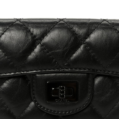 Chanel Aged Calfskin Quilted Reissue Flap Card Holder Wallet So Black 9 of 9