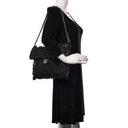 Chanel Lambskin Stitched Large Walk Of Fame Flap Black 2 of 12