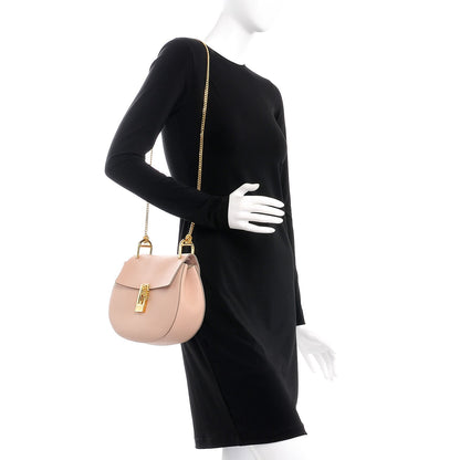 Chloe Grained Lambskin Drew Shoulder Bag Cement Pink 2 of 8