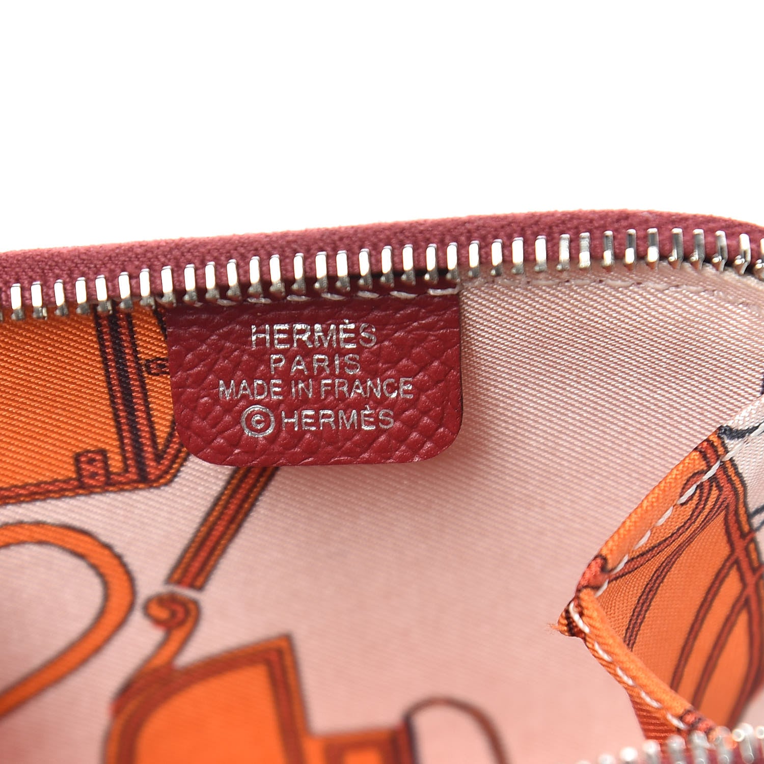 Hermes Epsom Silk'in Coin Purse Rouge Grenat 6 of 7