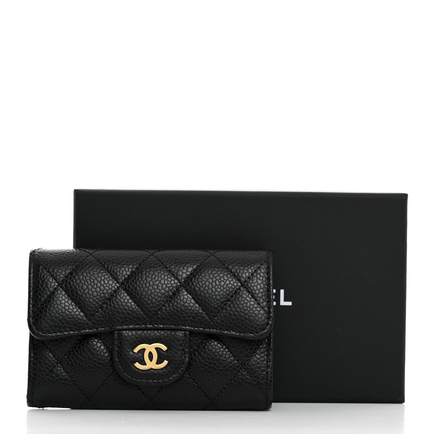 Chanel Caviar Quilted Flap Card Holder Wallet Black 17 of 18
