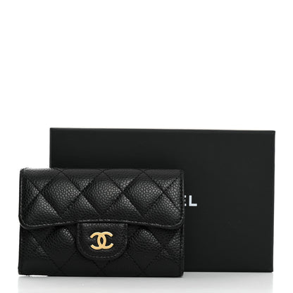 Chanel Caviar Quilted Flap Card Holder Wallet Black 17 of 18