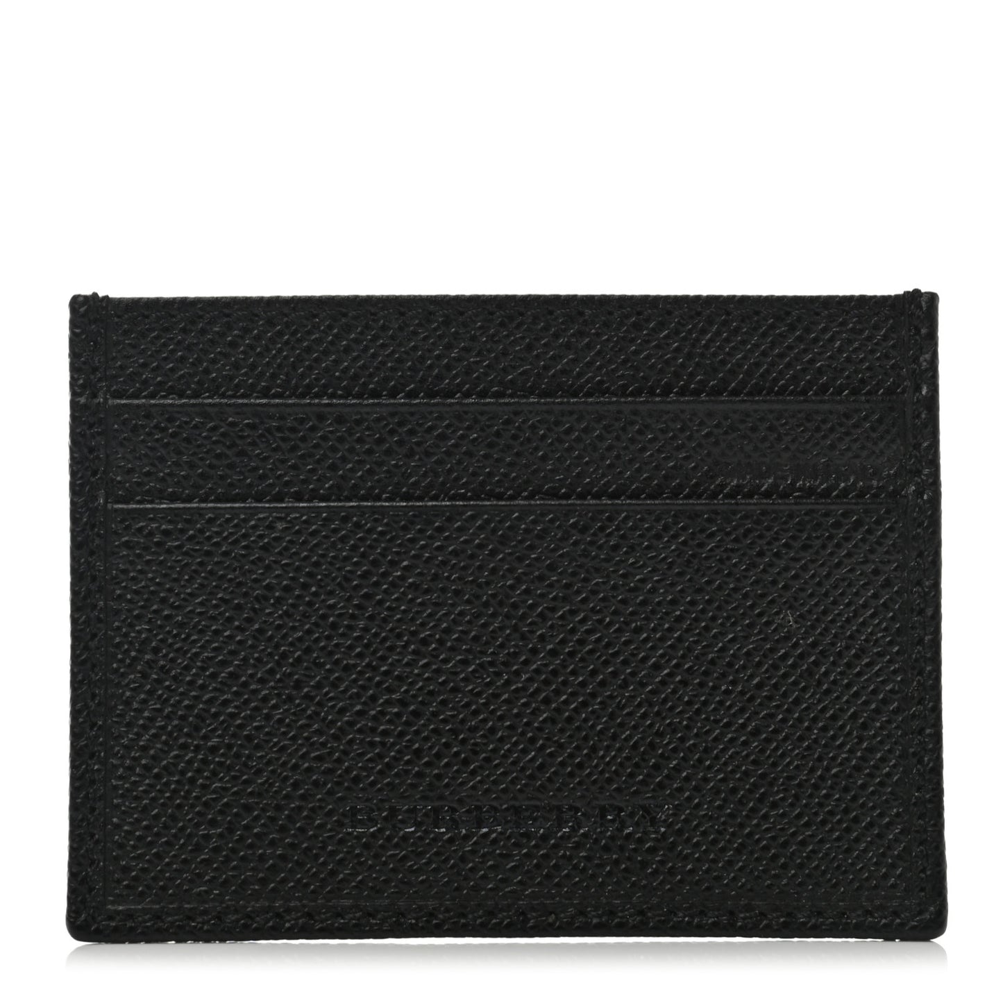 Grainy Calfskin Card Case Black