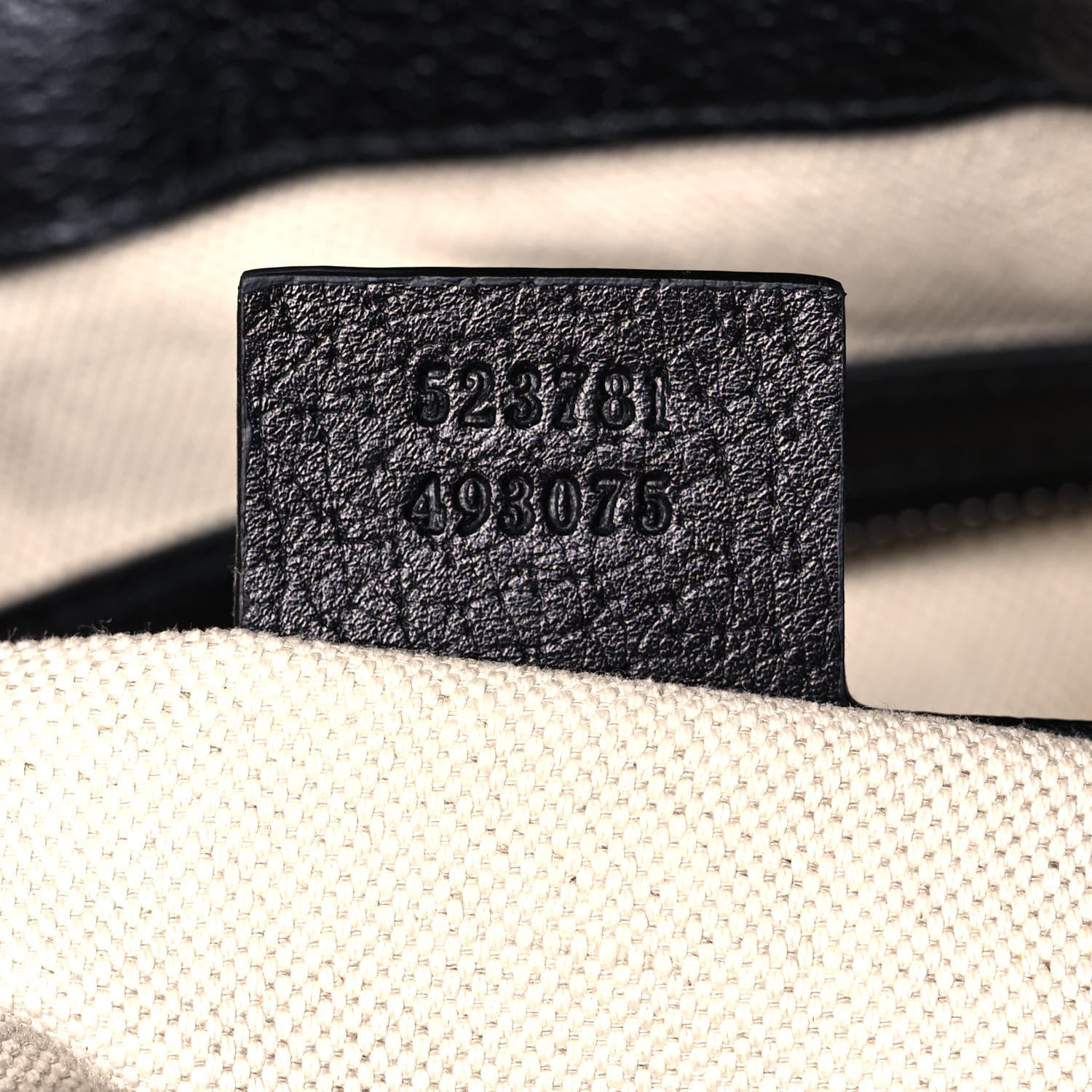 Gucci Velvet GG Monogram Textured Calfskin Web Large Ophidia Vertical Shopping Tote Blue Beige Black 6 of 11