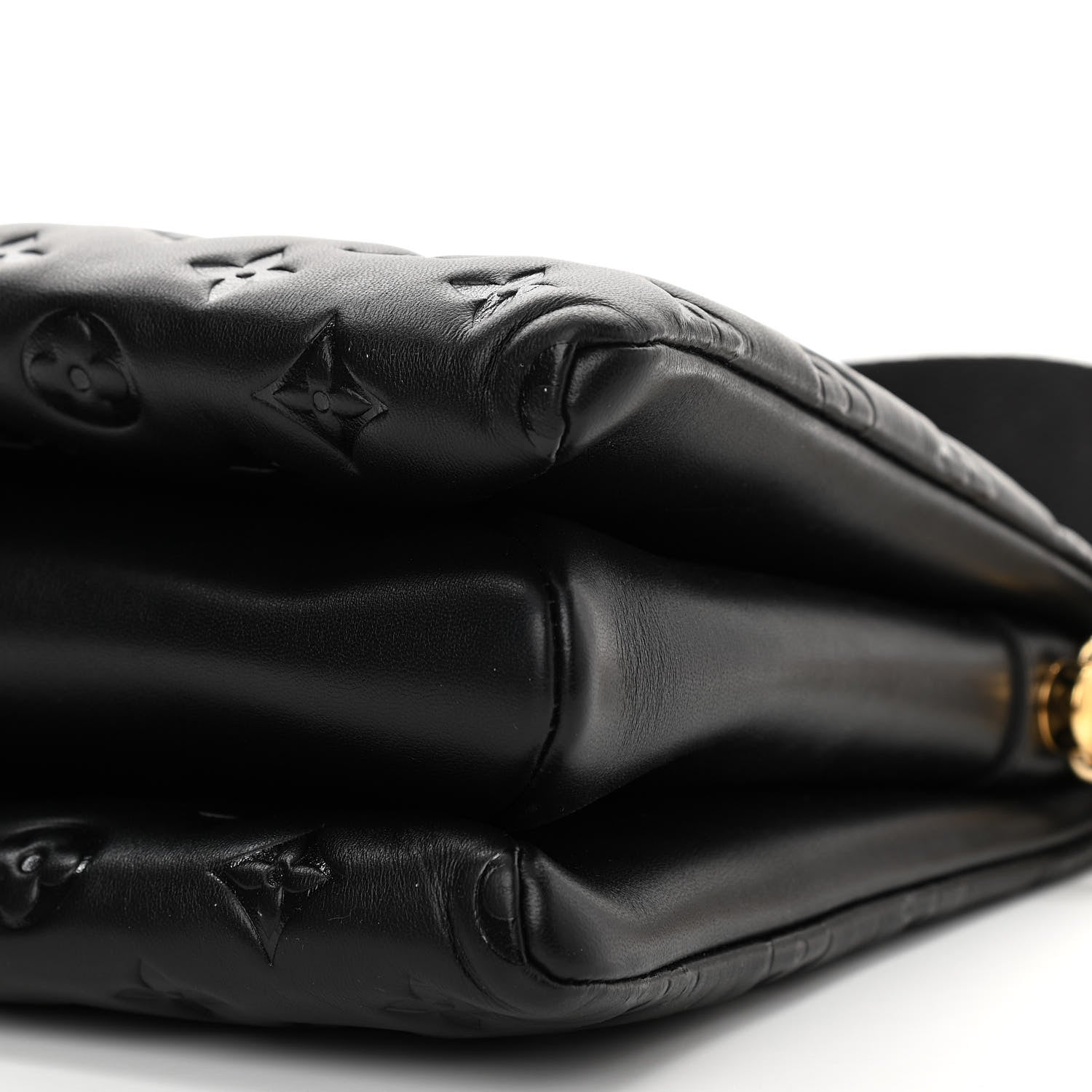 Louis Vuitton Lambskin Embossed Monogram Coussin PM Black 9 of 10