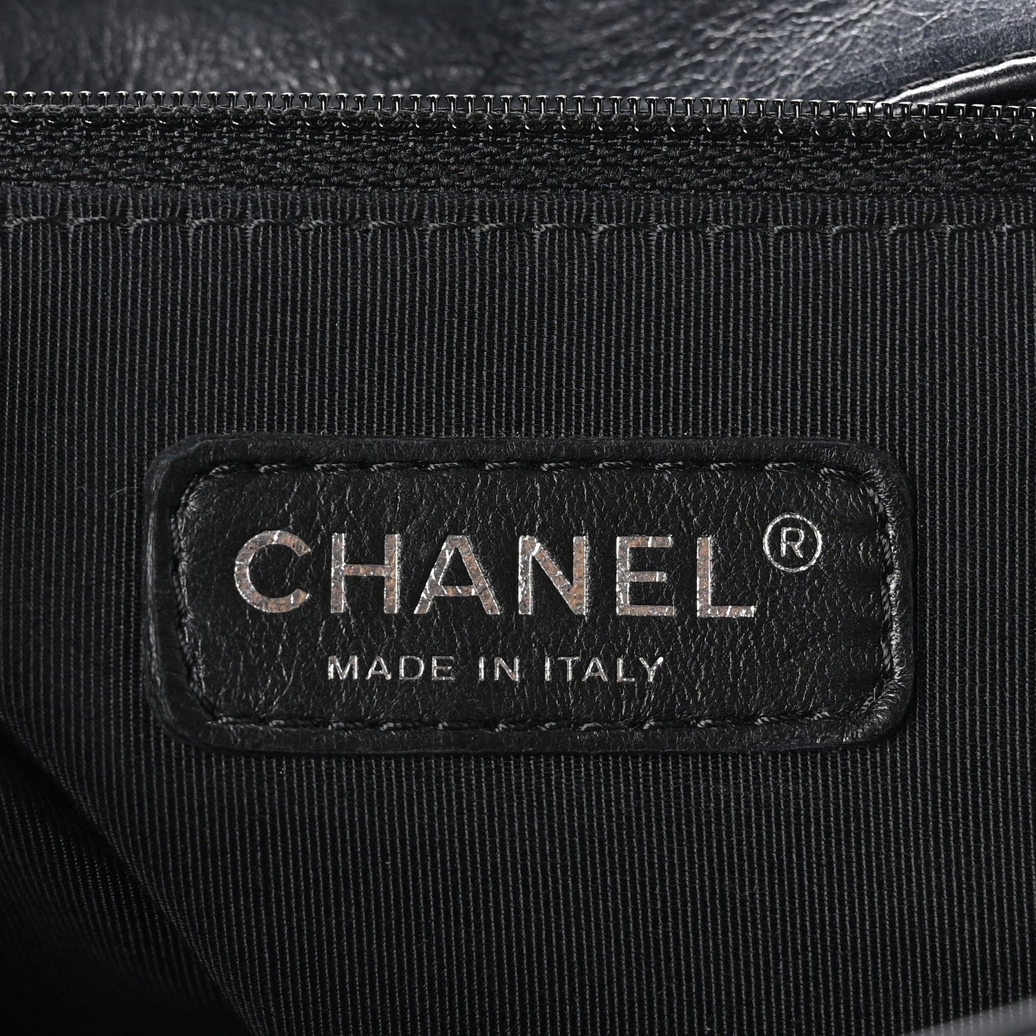 Chanel Calfskin Embossed Stitch Large Boy Flap Black 6 of 12