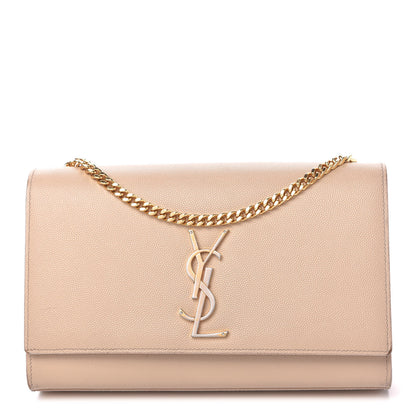 Saint Laurent Grain De Poudre Medium Classic Monogram Kate Satchel Marble Pink 1 of 11