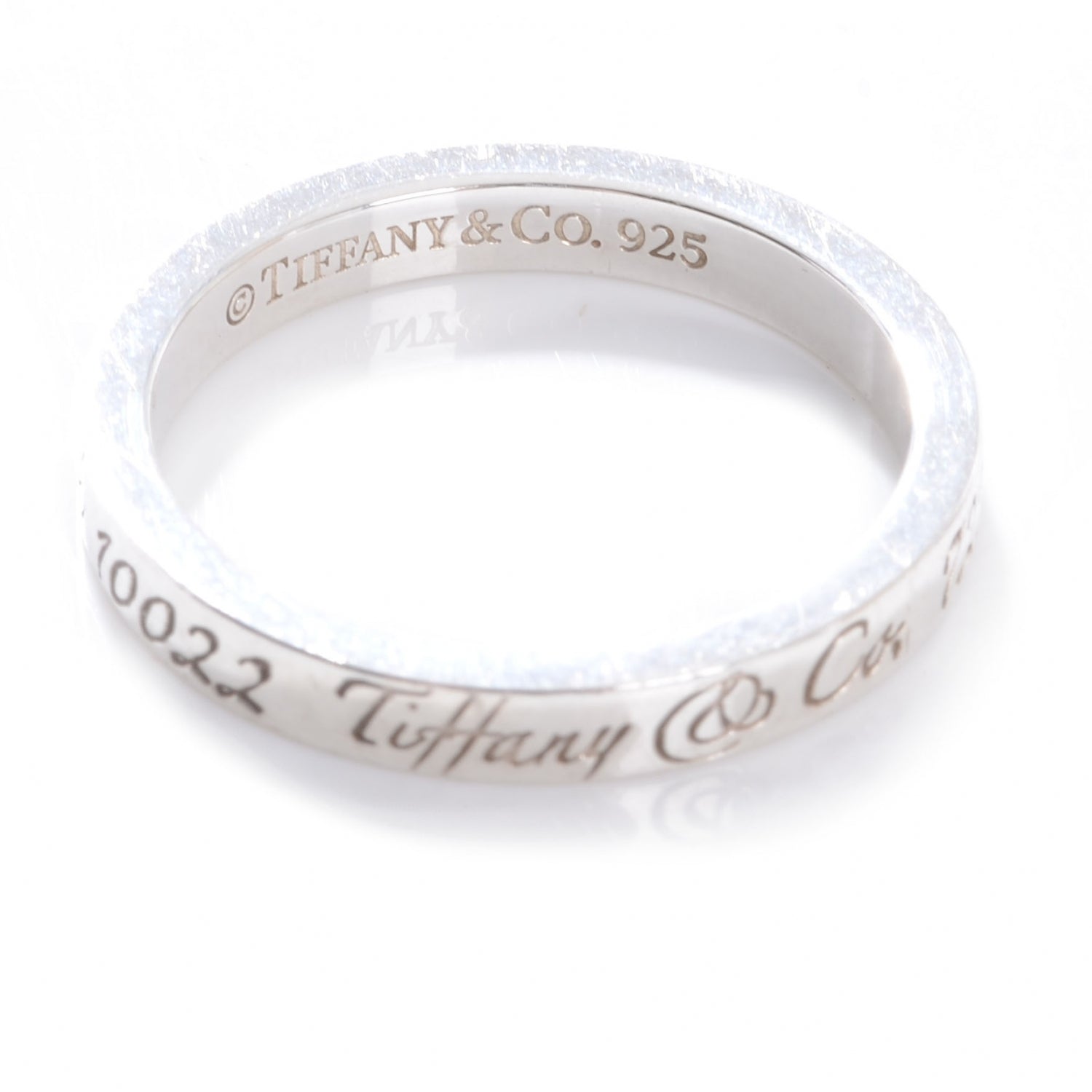 Tiffany Sterling Silver Notes Narrow Ring 7.5 4 of 6