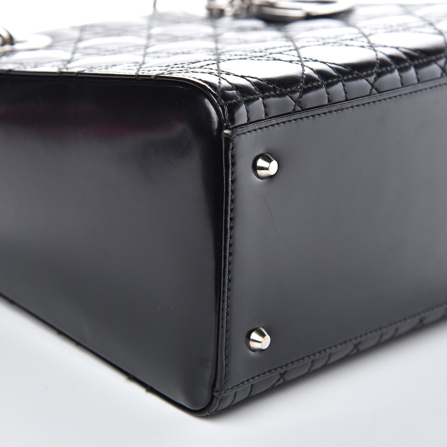 Patent Cannage Medium Lady Dior Black