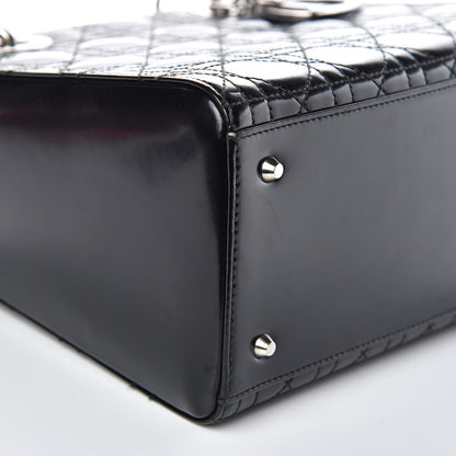 Christian Dior Patent Cannage Medium Lady Dior Black 8 of 9
