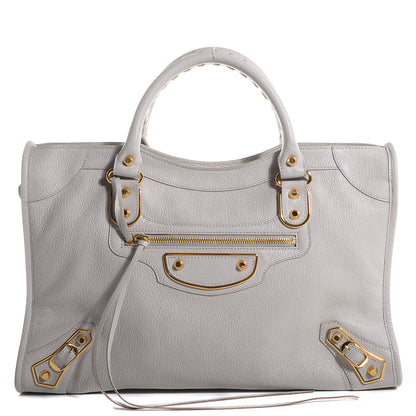 Balenciaga Chevre Gold Metallic Edge Hardware City Gris Clair Gris Perle 1 of 13