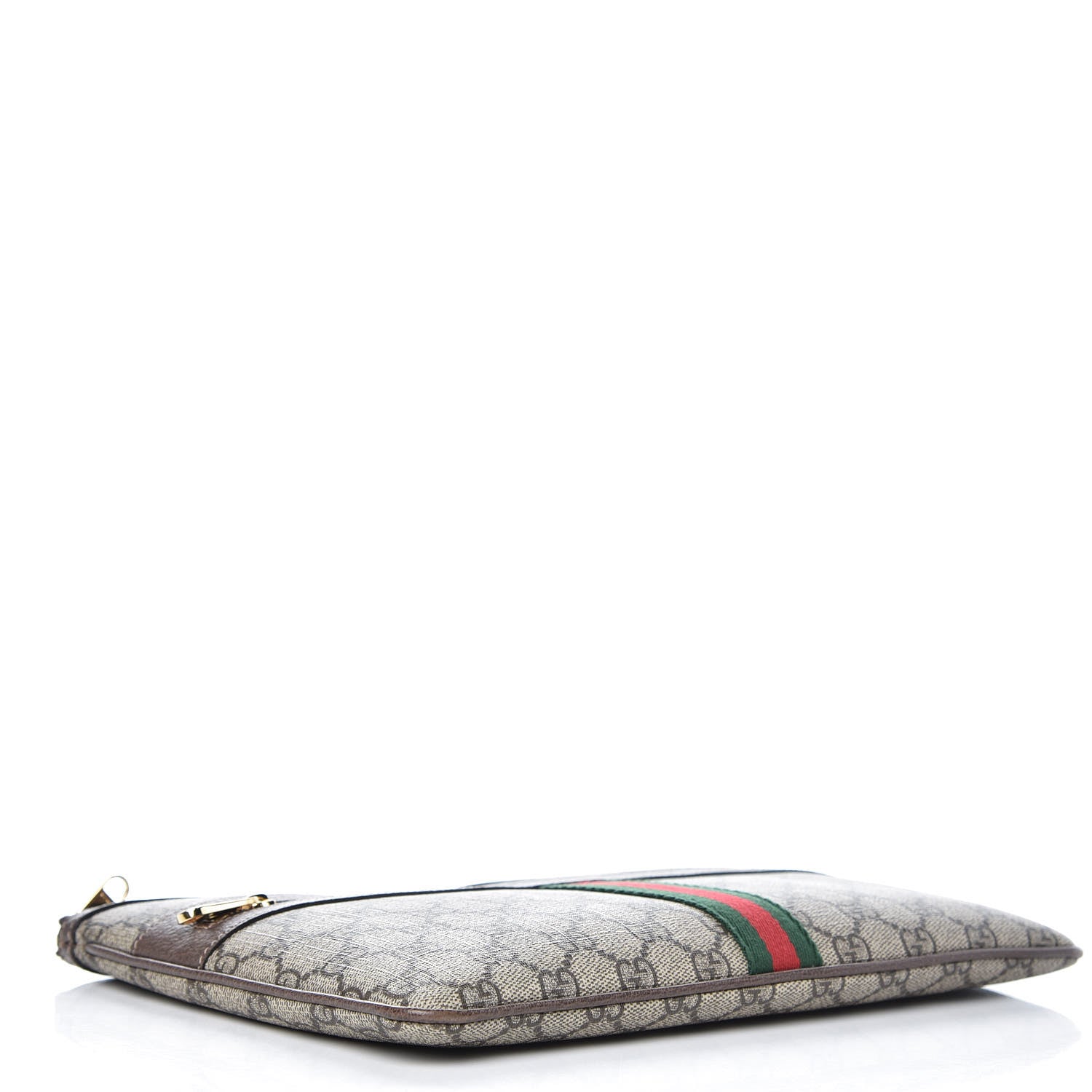 Gucci GG Supreme Monogram Large Ophidia Pouch Clutch Brown 4 of 8