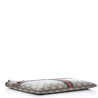 Gucci GG Supreme Monogram Large Ophidia Pouch Clutch Brown 4 of 8