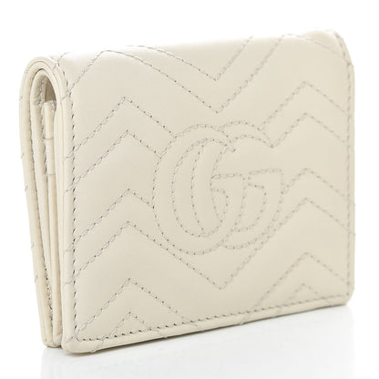 Gucci Calfskin Matelasse GG Marmont Card Case White 3 of 7