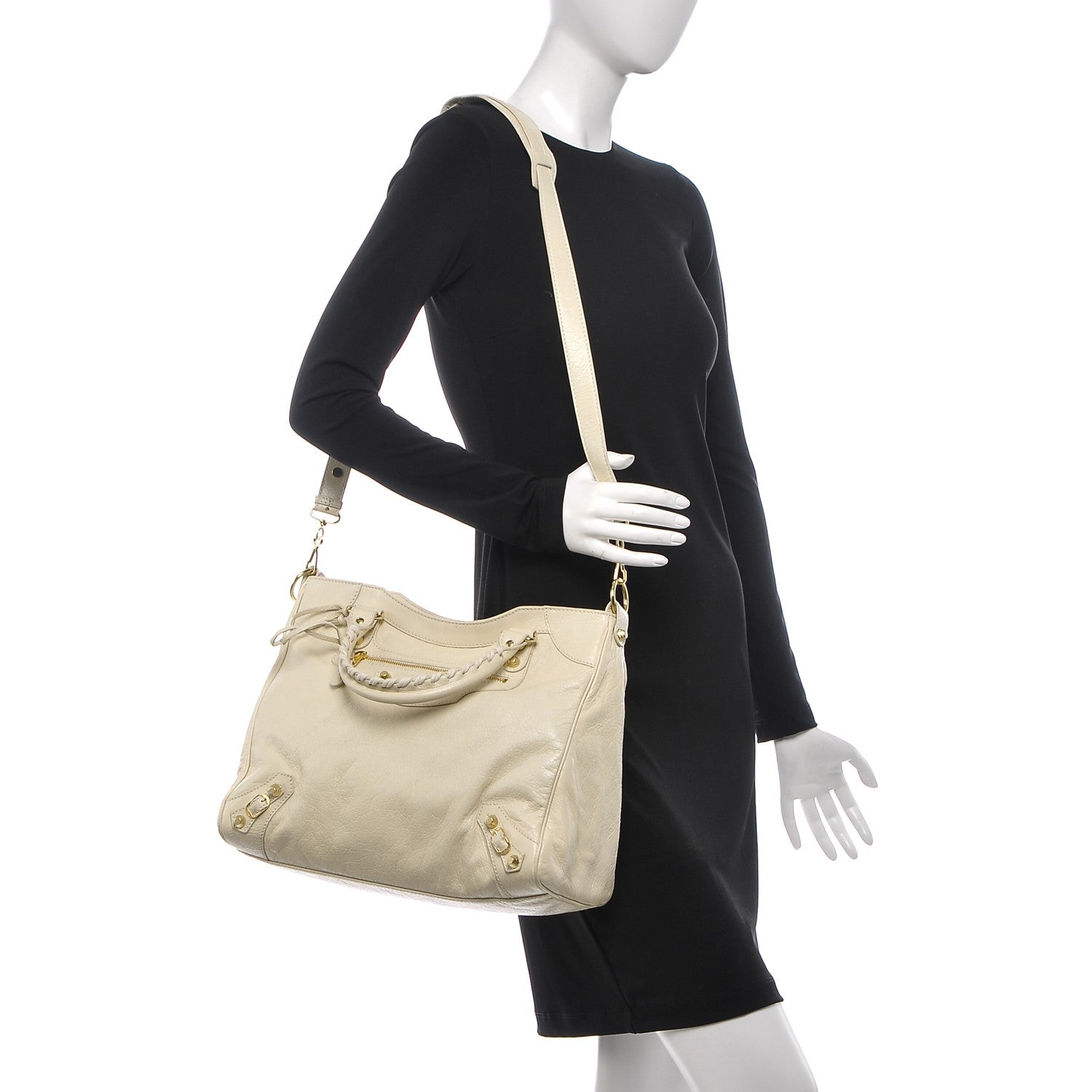 Balenciaga Agneau Giant 12 Gold Hardware Velo Blanc Creme Light Craie 2 of 9