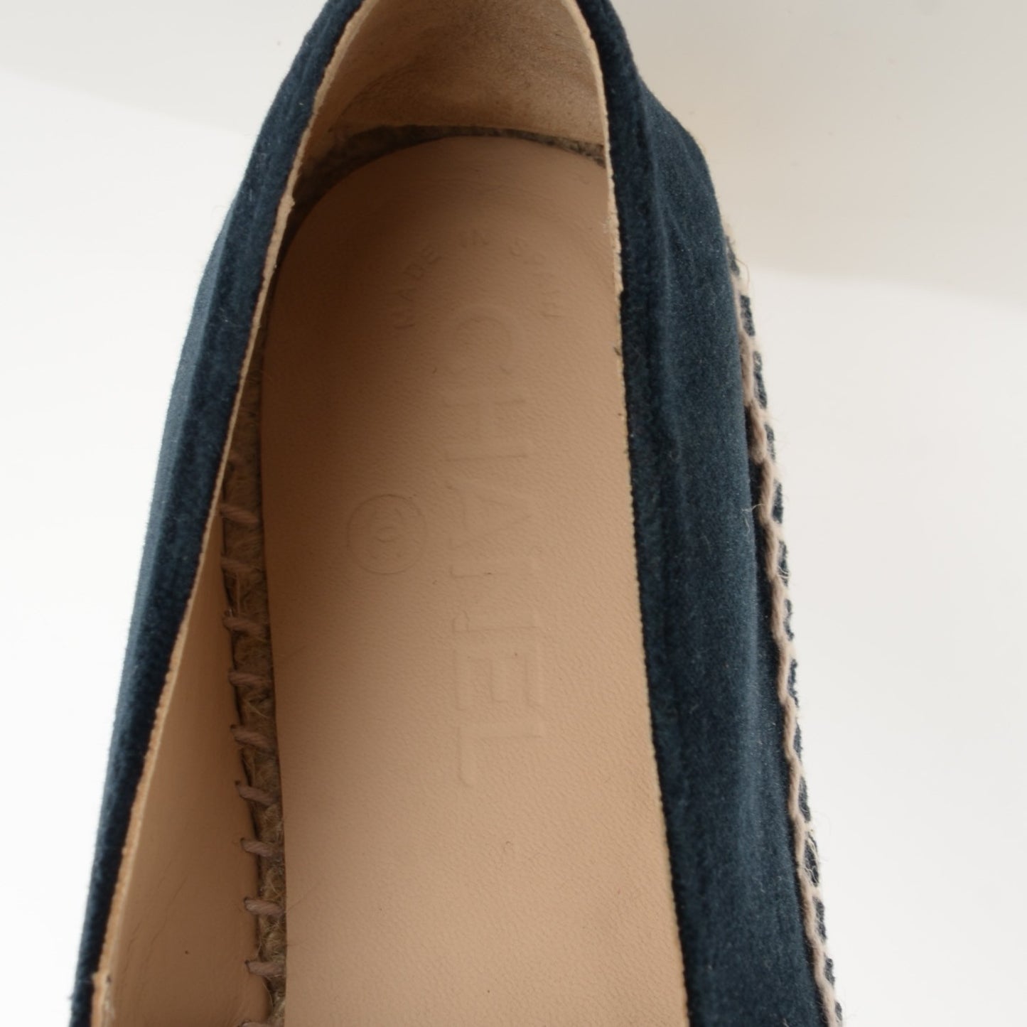 Velvet CC Espadrilles 38 Navy Black