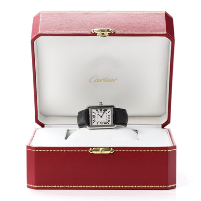 Cartier Stainless Steel Calfskin 24mm Tank Solo Quartz Watch 6 of 6