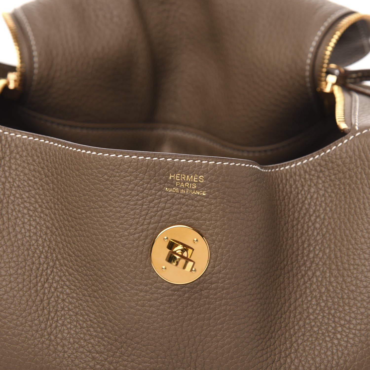 Hermes Taurillon Clemence Lindy 30 Etoupe 6 of 9