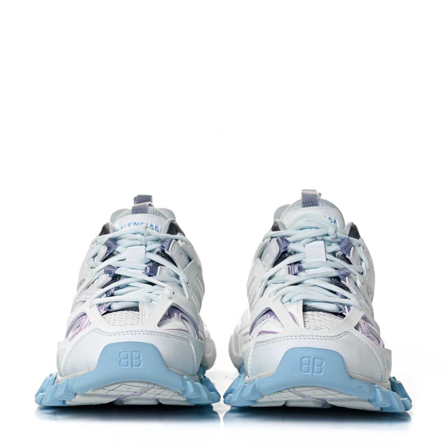 Balenciaga Mesh Nylon Womens Track Sneakers 37 White Pastel 2 of 7