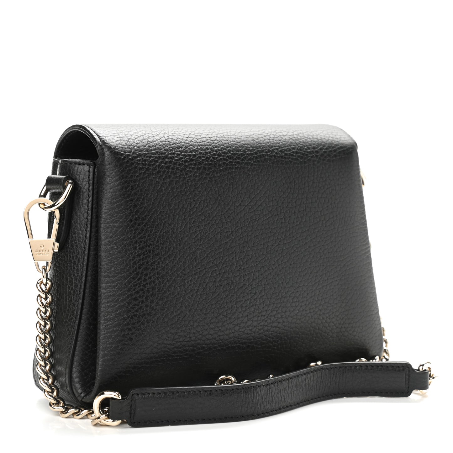 Dollar Calfskin Interlocking G Crossbody Bag Black